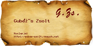 Gubás Zsolt névjegykártya